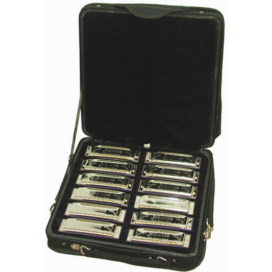 Johnson Blues King Harmonica Set w/ Case 12 Keys