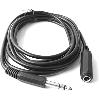 10 Foot (3m) 1/4" Inch Headphone Extension Cable TRS